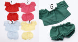 L1 Handmade Doll Pajama Sets Top/Bottom For 17cm Plush Doll Like LBB Doll Sewing Outfit
