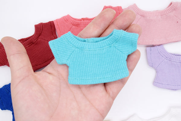 L2 Handmade Doll Doll T-shirt Top For 17cm Plush Doll Like LBB Doll Sewing Outfit