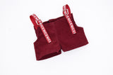 L4 Handmade Doll Red Corduroy Overalls For 17cm Plush Doll Like LBB Doll Sewing Outfit