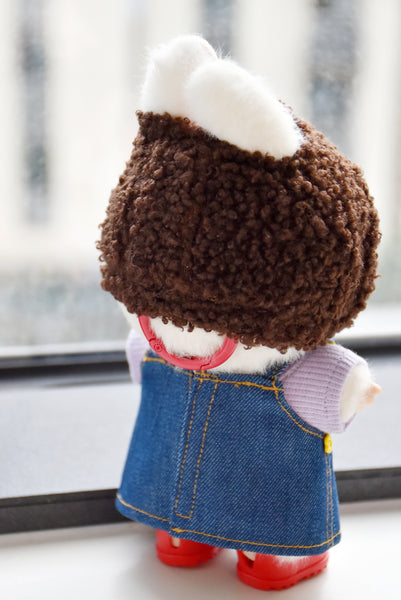 L5 Handmade Doll Faux Sherpa Hat For 17cm Plush Doll Like LBB Doll Sewing Outfit