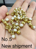 B094 White Silver/Gold Color Base Pearl Button Tiny Buttons Doll Sewing CraftDoll Sewing Notion Supply For 12" Fashion Dolls Like FR PP Blythe BJD