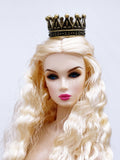 A008 Metal Crown 23×13mm Doll Crown Hair Accessories For 12" Fashion Doll Like Poppy Parker Fashion Royalty Silkstone