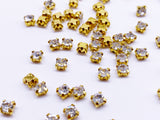 B009 3mm 4mm Sew On Rhinestones Mini Glass Doll Clothes Doll Sewing Craft Notion