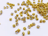 B009 3mm 4mm Sew On Rhinestones Mini Glass Doll Clothes Doll Sewing Craft Notion