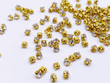 B009 3mm 4mm Sew On Rhinestones Mini Glass Doll Clothes Doll Sewing Craft Notion