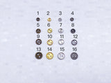 B019  Mini 3mm 4mm Metal Buttons Doll Clothes Sewing Craft Supply Notions