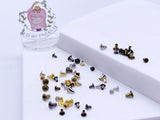 B032B 1MM/1.5MM/2MM Gold/Silver/Bronze/Dark Gun Mini Eyelet Sewing Craft Doll Clothes Making Sewing Supply