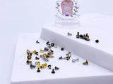 B032B 1MM/1.5MM/2MM Gold/Silver/Bronze/Dark Gun Mini Eyelet Sewing Craft Doll Clothes Making Sewing Supply