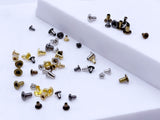 B032B 1MM/1.5MM/2MM Gold/Silver/Bronze/Dark Gun Mini Eyelet Sewing Craft Doll Clothes Making Sewing Supply