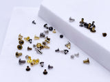 B032B 1MM/1.5MM/2MM Gold/Silver/Bronze/Dark Gun Mini Eyelet Sewing Craft Doll Clothes Making Sewing Supply