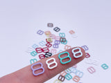 B034 Color Collection 8 shape 6mm 8mm Mini Buckles Sewing Craft Doll Clothes Making Sewing Supply