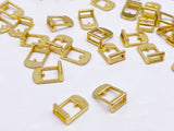 B037 Metal 5 ×10mm Mini Doll Belt Buckles Sewing Craft Doll Clothes Making Sewing Supply
