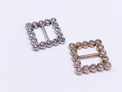 B039 Squared Buckle With Crystal Mini Buckles Sewing Craft Doll Clothes Making