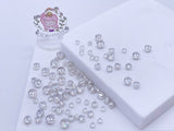 B057 Silver Color Base 3mm/4mm/5mm/6mm Sew On Zircon Crystal Rhinestones Micro Mini Doll Clothes Doll Sewing Craft Supply