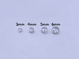 B057 Silver Color Base 3mm/4mm/5mm/6mm Sew On Zircon Crystal Rhinestones Micro Mini Doll Clothes Doll Sewing Craft Supply