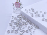 B057 Silver Color Base 3mm/4mm/5mm/6mm Sew On Zircon Crystal Rhinestones Micro Mini Doll Clothes Doll Sewing Craft Supply