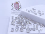 B057 Silver Color Base 3mm/4mm/5mm/6mm Sew On Zircon Crystal Rhinestones Micro Mini Doll Clothes Doll Sewing Craft Supply