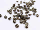 B062 4mm Micro Mini Buttons Military Anchor Style Navy Pea Coat Doll Clothes Sewing