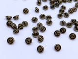 B062 4mm Micro Mini Buttons Military Anchor Style Navy Pea Coat Doll Clothes Sewing