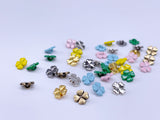 B064 Four Leaf Lucky Clover 6mm Buttons Shank Buttons Micro Mini Buttons Tiny Buttons Doll Sewing Craft Supplies
