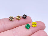 B064 Four Leaf Lucky Clover 6mm Buttons Shank Buttons Micro Mini Buttons Tiny Buttons Doll Sewing Craft Supplies
