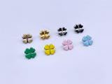 B064 Four Leaf Lucky Clover 6mm Buttons Shank Buttons Micro Mini Buttons Tiny Buttons Doll Sewing Craft Supplies