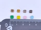 B064 Four Leaf Lucky Clover 6mm Buttons Shank Buttons Micro Mini Buttons Tiny Buttons Doll Sewing Craft Supplies
