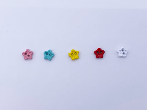 B071 4mm Color Coated Star Buttons Micro Mini Buttons Tiny Buttons Dol – i  Sew For Doll
