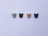 B072 Metal Color 4mm Bunny Head Buttons Micro Mini Buttons Tiny Buttons Doll Sewing Notion Supply For 12" Fashion Dolls Like FR PP Blythe BJD