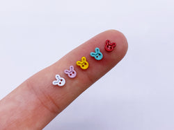 B073 Color Coated 4mm Bunny Head Buttons Micro Mini Buttons Tiny Buttons Doll Sewing Notion Supply For 12" Fashion Dolls Like FR PP Blythe BJD