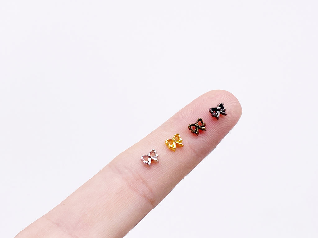 B075 4mm Cute Bow Shape Buttons Micro Mini Buttons Tiny Buttons Doll S ...