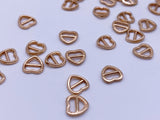 B076 Metal Color 7mm Heart Tiny Mini Buckles Doll Sewing Doll Craft Supply For 12" Fashion Dolls Like FR PP Blythe BJD