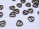 B076 Metal Color 7mm Heart Tiny Mini Buckles Doll Sewing Doll Craft Supply For 12" Fashion Dolls Like FR PP Blythe BJD