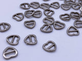 B076 Metal Color 7mm Heart Tiny Mini Buckles Doll Sewing Doll Craft Supply For 12" Fashion Dolls Like FR PP Blythe BJD