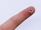 B076 Metal Color 7mm Heart Tiny Mini Buckles Doll Sewing Doll Craft Supply For 12" Fashion Dolls Like FR PP Blythe BJD