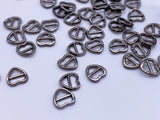 B076 Metal Color 7mm Heart Tiny Mini Buckles Doll Sewing Doll Craft Supply For 12" Fashion Dolls Like FR PP Blythe BJD