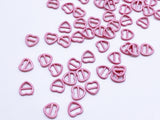 B076 Metal Color 7mm Heart Tiny Mini Buckles Doll Sewing Doll Craft Supply For 12" Fashion Dolls Like FR PP Blythe BJD