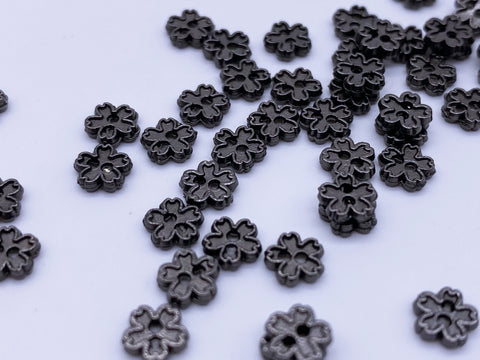 SHONDE Resin Flower Buttons 40 Pieces ​2 Hole Flower Buttons Pearlescent Sewing Button Baby Resin Button for Sewing Crafting Replacement Needlework