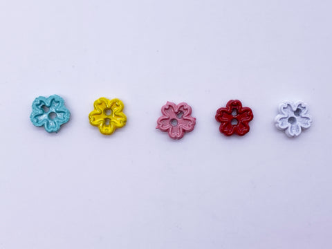 B079 Color Coated 5mm Flower Buttons Micro Mini Buttons Tiny Buttons D – i  Sew For Doll