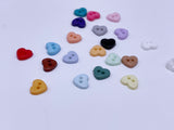 B082 Cute 6mm Heart Plastic Buttons Tiny Buttons Doll Sewing Notion Supply For 12" Fashion Dolls Like FR PP Blythe BJD