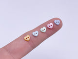 B082 Cute 6mm Heart Plastic Buttons Tiny Buttons Doll Sewing Notion Supply For 12" Fashion Dolls Like FR PP Blythe BJD