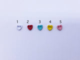 B095 4mm Heart Buttons Micro Mini Buttons Tiny Buttons Doll Buttons Doll Sewing