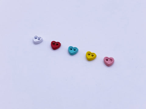 B095 4mm Heart Buttons Micro Mini Buttons Tiny Buttons Doll Buttons Do – i  Sew For Doll