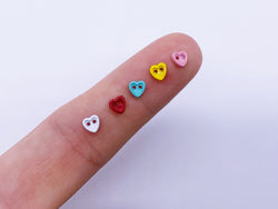 B095 4mm Heart Buttons Micro Mini Buttons Tiny Buttons Doll Buttons Doll Sewing