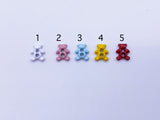 B097 Color Coated 6mm Teddy Bear Buttons Micro Mini Buttons Tiny Buttons Doll Sewing Supply For 12" Fashion Dolls Like FR PP Blythe BJD