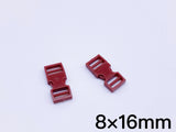 B101 8×16mm Mini Side Release Plastic Buckles Doll Sewing Supplies 2 Pairs