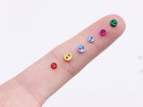 B102 Color Coated Mini 3mm 4mm Doll Buttons Sewing Craft Doll Clothes Making Sewing