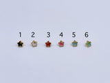 B107 Color Coat Star 5mm Metal Shank Buttons Micro Mini Buttons Tiny Buttons Doll Sewing Notion Supply For 12" Fashion Dolls Like FR PP Blythe BJD