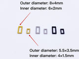B112 Tiny Long Rectangle 4mm 6mm Tiny Mini Buckles Doll Sewing Doll Craft Supply