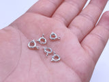 B117 Metal 5mm Spring Clasps Jewelry Making Doll Accessories Craft Supplies